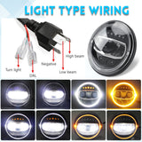 HEAD LIGHTS-Angel Eye LED-7 Inch