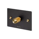 1G Dimmer Black Brass