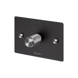 1G Dimmer Black Steel