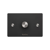 1G Dimmer Black Steel FE