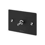 1G Single Toggle Switch - Black Steel