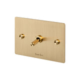 1G Single Toggle Switch - Brass