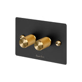 2G Dimmer Black Brass