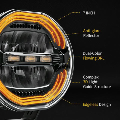 DRIVING LIGHTS-ANTI GLARE-7"-86W