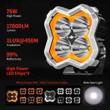 POD LIGHTS-ANTI GLARE-5"-76W