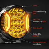 DRIVING LIGHTS-SIDE SHOOTER-9"-240W