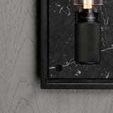Caged Wall Light Large Black Marble