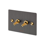 2G Double Toggle Switch - Bronze Brass